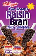 Crales kellogg's raisin bran deux pelletes (cana...