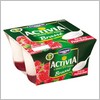 Yaourt activia brass sur lit de framboises : par p...