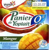 Yaourt panier de yoplait 0% mangue