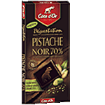 Chocolat cte d'or dgustation pistache noir 70%