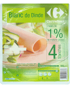 Blanc de dinde carrefour -1% de mat. grasse