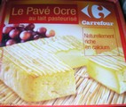 LE PAVE OCRE (fromage) CARREFOUR boite de 220g