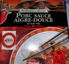 Porc sauce aigre douce et son riz plat cuisin 'Inv...