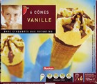 Cones Vanilles avec croquants aux noisettes AUCHAN ...