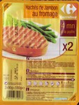 Hachs de Jambon au Fromage CARREFOUR 2x90Grs