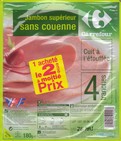 Jambon supérieur sans couenne CARREFOUR pq 180Grs (...