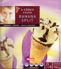 Glace: cone faon Banana split pour un cone de 120m...