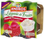 Liégeois de Fruits Pomme Framboise sur coulis de Ca...