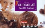 Glace chocolat sauce cacao Auchan