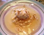 Ananas caramlis, glace vanille